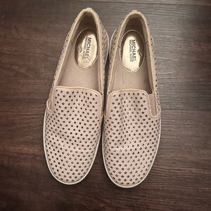 EUC Michael Kors Women's Gold Star Slip-On Sneakers